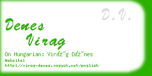 denes virag business card